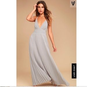Lulus Depths of my Love grey maxi dress